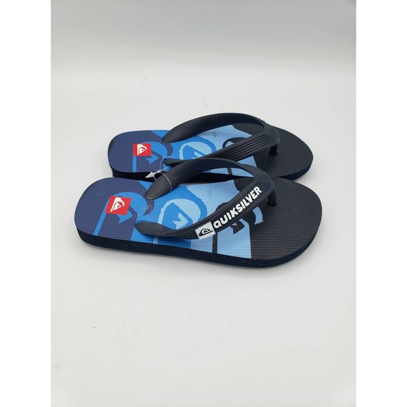 Quicksilver Flip Flop Sandals little Kids boys size 11 Blue - Picture 2 of 10